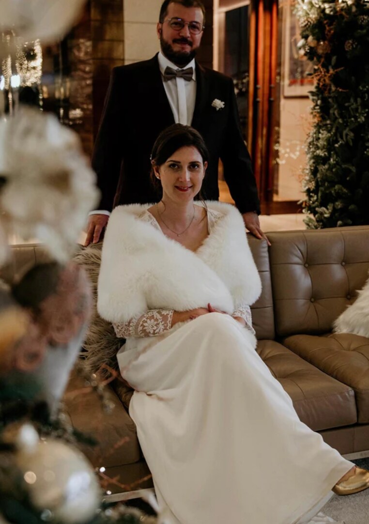 Bridal Ivory White Fur Shawl (Lilian Wht01) | MakerPlace by Michaels Bridal Ivory White Fur Shawl (Lilian Wht01) | MakerPlace by Michaels